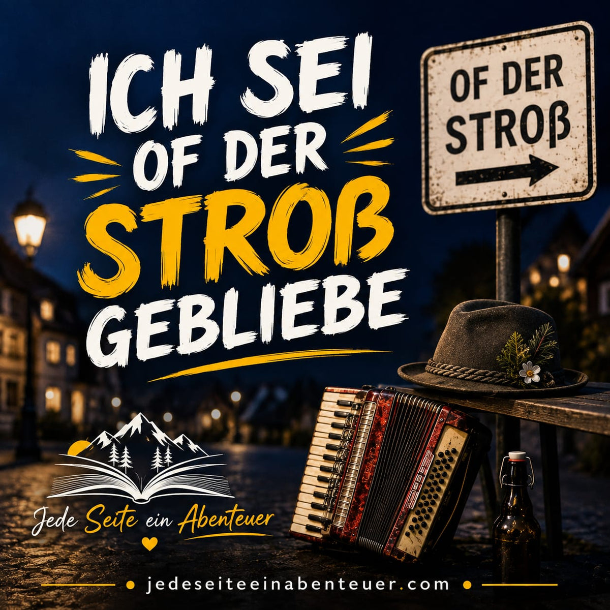 Ich sei of der Stroß gebliebe