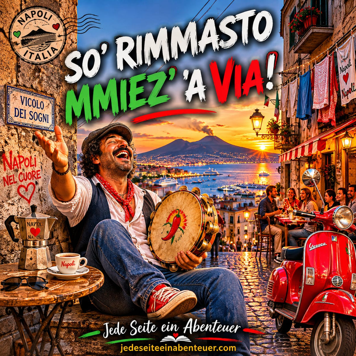So' rimmaste mmiez' 'a via!