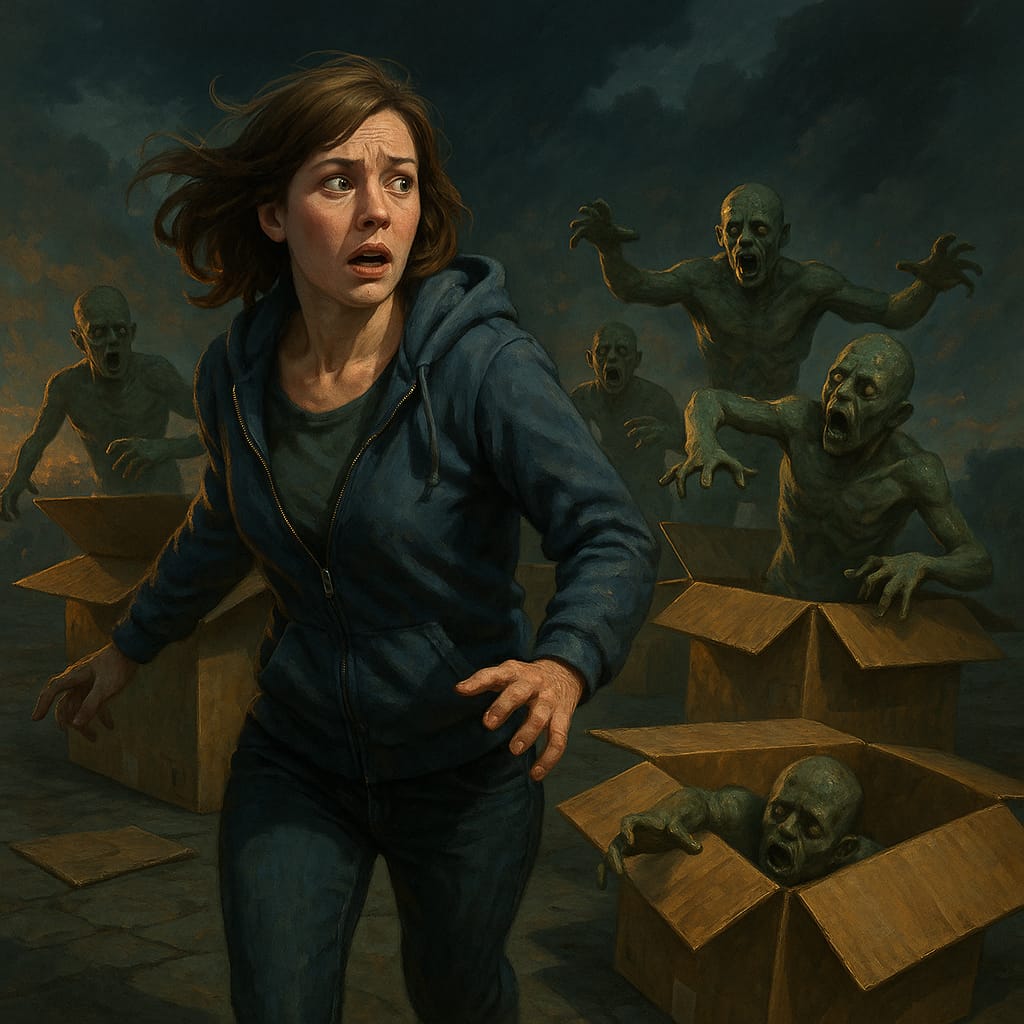 Zombies in Karton - Flucht aus der Vergangenheit