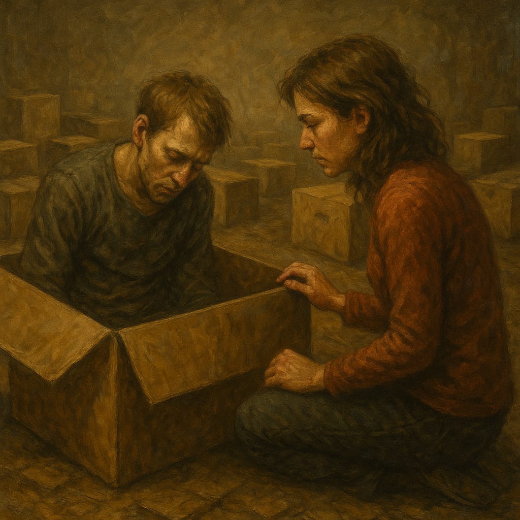 Zombies in Karton - Flucht aus der Vergangenheit